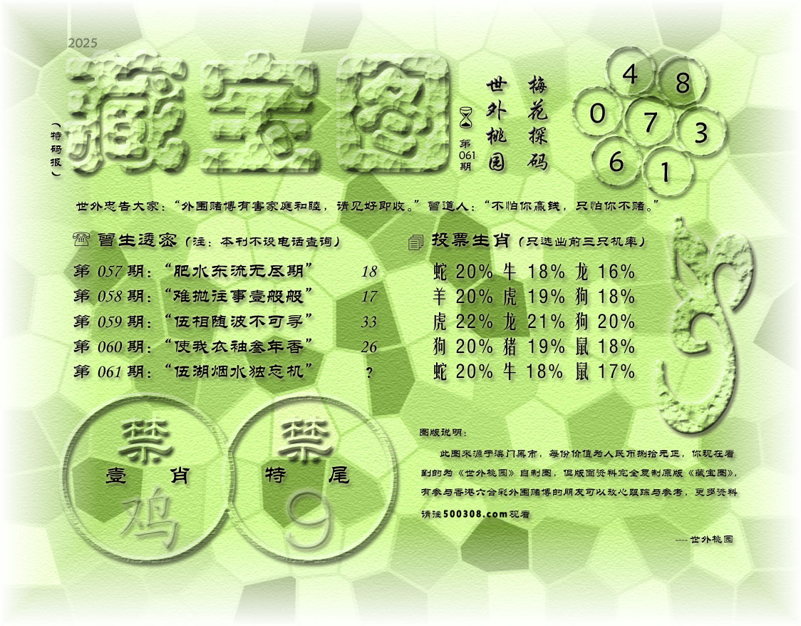 061期藏寶圖_新:已嗟肮脏倚门边_老:伍湖烟水独忘机_禁:鸡_禁:9尾_玄機字:《匡》 061期藏寶圖_新:已嗟肮脏倚门边_老:伍湖烟水独忘机_禁:鸡_禁:9尾_玄機字:《匡》