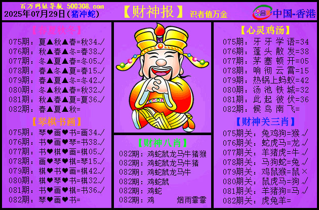 082期：紫财神报