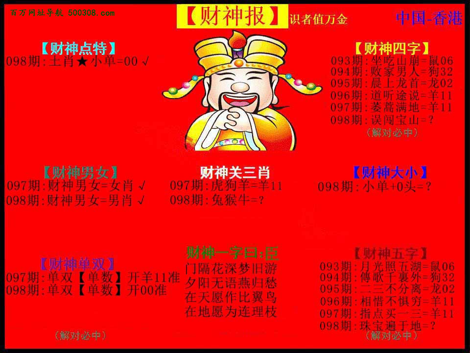 098期：财神报