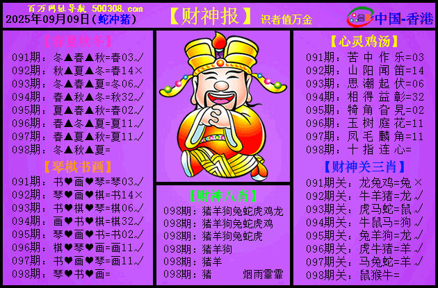 098期：紫财神报