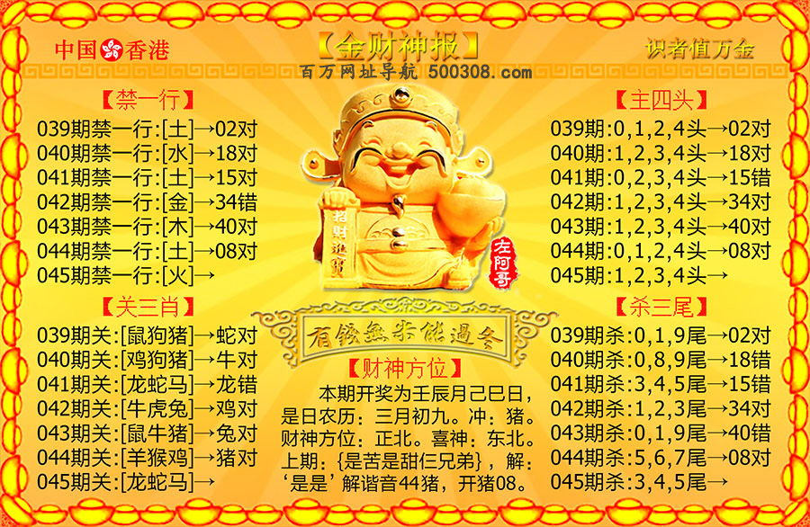 045期：金财神报