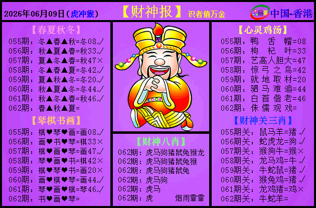 062期：紫财神报